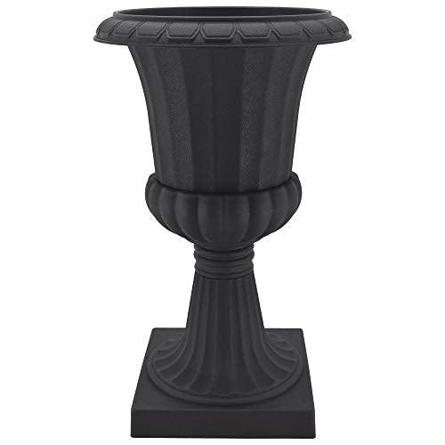 Arcadia Garden Products PL50BK-2 Deluxe Plastic Urn(Pack of 2), Black - CookCave