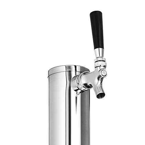 NewAir 1 Black Kegerator 5.8cu.ft, Matte Chrome Beer Tower - CookCave