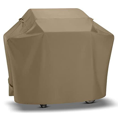 SunPatio Grill Cover 48 Inch for Outdoor Grill, Heavy Duty BBQ Cover with Waterproof Sealed Seam, FadeStop Material, All Weather Resistant Compatible for Weber CharBroil Nexgrill Grill and More, Taupe - CookCave