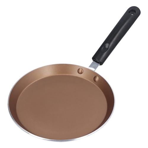 Non Sticking Frying Pan 8", Nonstick Crepe Pan for Pizza, Tortillas, Pancakes, Omelets and Crepes, Kitchen Induction Cooker(Gold) - CookCave