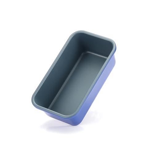 loaf pans set of 2 haze blue non-stick coating Royal blue carbon steel loaf bread pans for home baking 9x5inch - CookCave