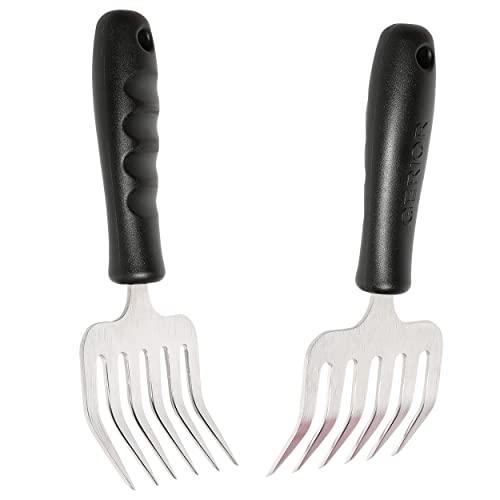 Meat Shredder Claws for Shredding, Lifting Pulled Pork, Chicken, Turkey - Stainless Steel BBQ Fork - Bear Tool - CookCave