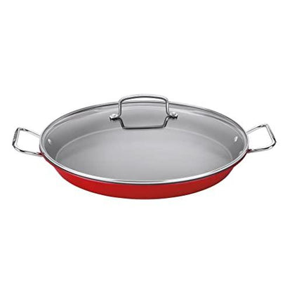 Cuisinart ASP-38CR 15-Inch Paella Pan With Lid, Red - CookCave