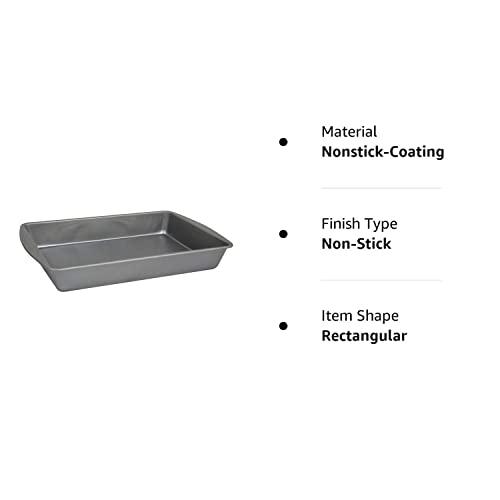 G & S Metal Products Company OvenStuff Nonstick Bake and Roasting Pan, 12.8 inch x 8.9 inch, Gray - CookCave