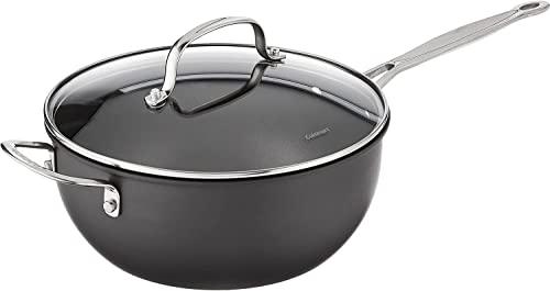 Cuisinart Chef's Classic Nonstick Hard-Anodized 4-Quart Chef's Pan with Helper Handle and Glass Cover - CookCave