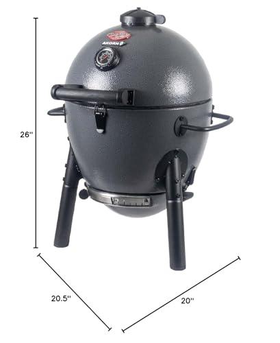 Char-Griller E86714 AKORN Jr. Kamado, Ash Portable Charcoal Grill - CookCave