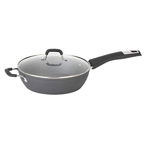 Bialetti Impact, Non-Stick 11 in. Covered Saute Pan, Gray - CookCave