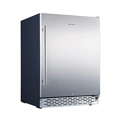 Phiestina 24 inch Indoor/Outdoor Beverage Refrigerator 175 Cans Built-in/Freestanding Beverage Fridge Cooler Lockable Stainless Steel Door Auto Defrost Quiet For Home/Commercial,6 Removable Shelves - CookCave