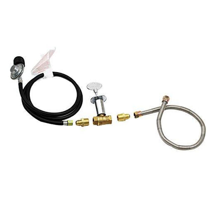 MENSI Propane Gas Fire Pit Valve Control System Kit Hose Assembly Replacement Parts Max 90,000 BTU (Key Control Valve Assembly Kit) - CookCave