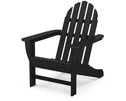 POLYWOOD AD4030BL Classic Outdoor Adirondack Chair, Black - CookCave