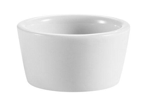 CAC China 2-Ounce Super White Porcelain Round Ramekin, 2-1/4 x 2-1/4", (Box of 48) - CookCave