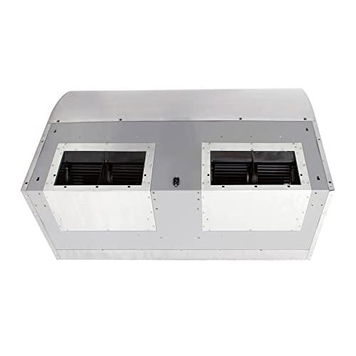 Blaze Outdoor 42 Inch 304 Grade Stainless Steel Vent Hood with 2000 CFM Blowers, Higher Installation, Adjustable Light, and Commercial Style Baffles - CookCave