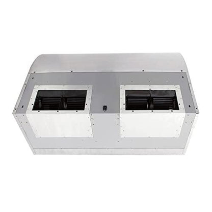 Blaze Outdoor 42 Inch 304 Grade Stainless Steel Vent Hood with 2000 CFM Blowers, Higher Installation, Adjustable Light, and Commercial Style Baffles - CookCave