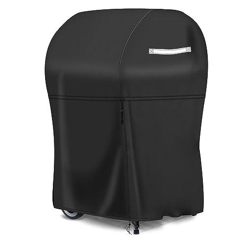 Grill Cover 30 inch Waterproof Barbecue Grill Cover for Outdoor Grill, Heavy Duty BBQ Gas Grill & Electric Smoker Covers, Rip-Proof, Anti-UV Fade Resistant for Weber Brinkman Char-Broil and More,Black - CookCave