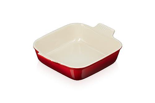 Le Creuset Stoneware Heritage Square Dish, 3 qt. (9"), Cerise - CookCave