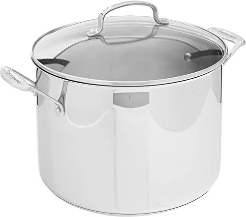 Cuisinart 76610-26G Chef's Classic 10-Quart Stockpot with Glass Cover,Brushed Stainless - CookCave