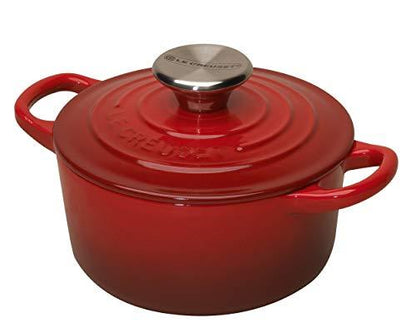 Le Creuset Enameled Cast Iron Mini Cocotte with Lid, 1/3 qt., Cerise - CookCave