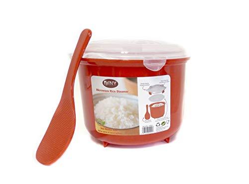 Microwave Rice Steamer Cooker BPA Free 2.6L Red - CookCave