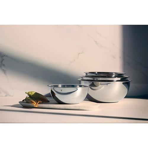 WMF 645709990 Gourmet Bowl Set for Kitchen 4-Piece, Cromargan Stainless Steel, Multifunctional, Mixing Bowl, Serving Bowl, Stackable - CookCave