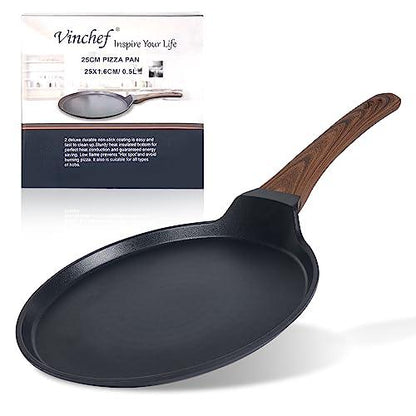 Vinchef Nonstick Crepe Pan, 11inch Skillet Pan for Dosa Tawa Omelette Tortillas Crispy Pancake, Griddle Pancake Pan, PFOA FREE and Induction Compatible - CookCave