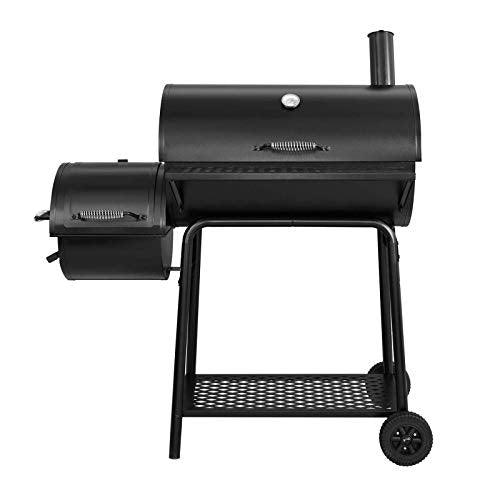 VejiA Barbecue Grill Charcoal Grill with Offset Smoker,BBQ Outdoor Picnic, Camping, Patio Backyard Cooking, Black - CookCave