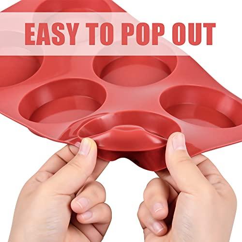 CAKETIME Silicone Muffin Top Pans - Whoopie Pie Pan 3" Round Silicone Baking Pan for English muffins, Whoopie Pies, Corn Bread, Egg bites, Tarts 2 Pack - CookCave