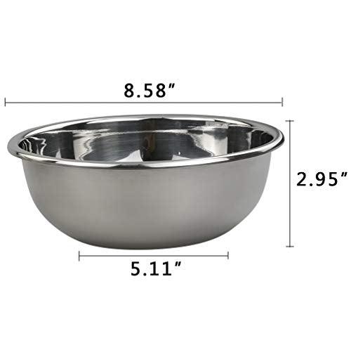 Doryh 18/10 Stainless Steel Mixing Bowls, Nesting Bowls for Meal Prep, Serving, Baking, Set of 4 - CookCave