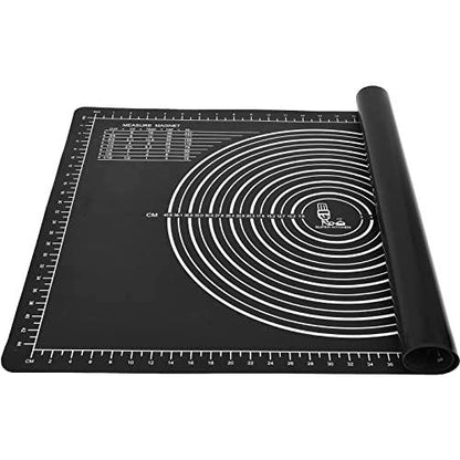 Non-slip Silicone Pastry Mat Extra Large 28''By 20'' for Non Stick Baking Mats, Table/Countertop Placemats, Dough Rolling Mat, Kneading/Fondant/Pie Crust Mat By SUPER KITCHEN - CookCave