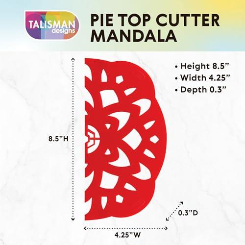 Talisman Designs Pie Top Cutter | 10-Inch | Red | Pie Crust Cutter | Pie Decorating Tools | Pie Pastry Baking Accessories | Stencil Crust Cutout - CookCave