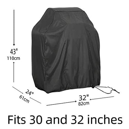 BBQ Grill Cover 32" 36" inch,2 Burner Gas Grill Cover,Outdoor Waterproof Grill Covers,with Adjustable Velcro Strap, Gas Grill Cover Compatible for Weber,Char Broil,Nexgrill Grills,Small Gas BBQ Cover - CookCave