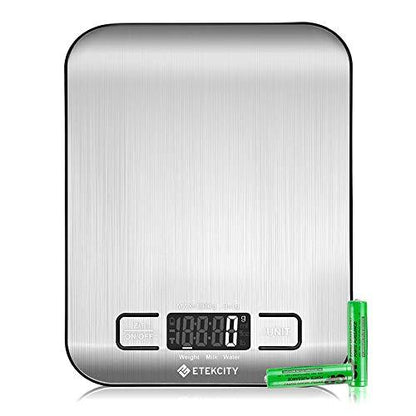 Etekcity Food Scale, Digital Kitchen Scale, 304 Stainless Steel, Weight in Grams and Ounces for Baking, Cooking, and Meal Prep, LCD Display, Medium - CookCave