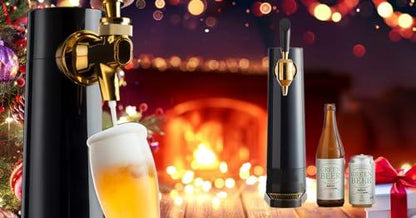 GREEN HOUSE Portable Beer & Ultra Fine Foam Dispenser - Mini Kegerator for Home, Ultra Fine Foam Enhance & Keep Beer Taste Longer. Awesome gifts for Thanksgiving & Christmas presents. - CookCave