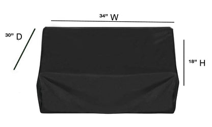 Deluxe (34-Inch(W) x 30-Inch(D) x 18-Inch(H) Grill Cover for Built in Gas Grills - CookCave