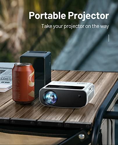 Mini Projector, 2023 Upgraded CiBest 1080P Full HD Portable Projector, 12000L Outdoor Projector for Home Theater Movie Projector, Projector 4K Compatible with HDMI, VGA, USB, TV Stick, Laptop - CookCave
