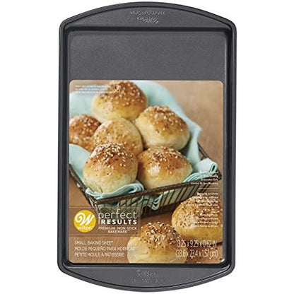 Wilton Perfect Results Premium Non-Stick Bakeware Small Cookie Sheet, 13.25 x 9.25, Steel - CookCave