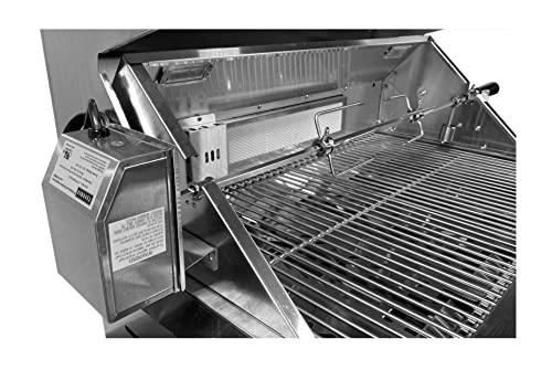 Cycence CY-GR0434CV-R 32 Inch 4 Burner Professional Built-In Gas Grill, LPG or Natural Gas, Professional Stainless Steel with Free Rotisseries Kit - CookCave