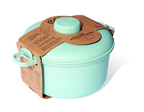 Handy Gourmet Eco Friendly Microwave Pressure Cooker - Easy Microwave Cooking - Easy & Fast Microwave Cookware for Rice, Chicken, Pasta, and More - Non-Toxic & Bio-degradable Material (Teal) - CookCave