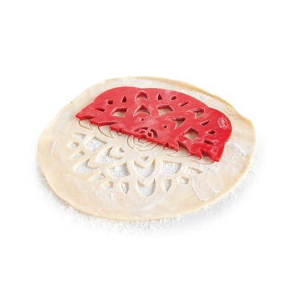 Talisman Designs Pie Top Cutter | 10-Inch | Red | Pie Crust Cutter | Pie Decorating Tools | Pie Pastry Baking Accessories | Stencil Crust Cutout - CookCave