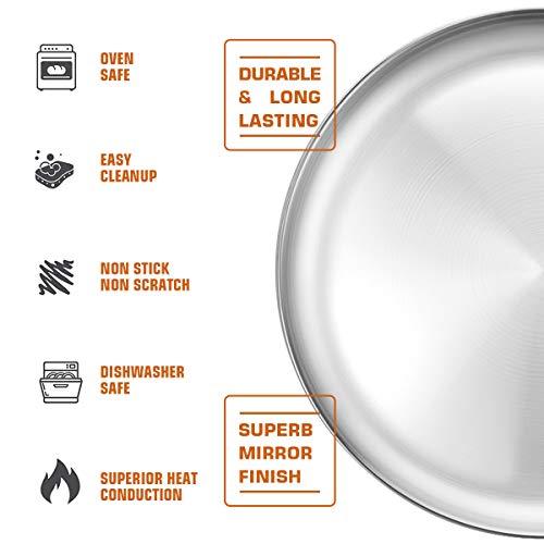 Deedro Pizza Baking Pan Pizza Tray 12 inch Stainless Steel Pizza Pan Round Pizza Baking Sheet Oven Tray Pizza Crisper Pan, Healthy Pizza Cooking Pan for Oven, 2 Pack - CookCave