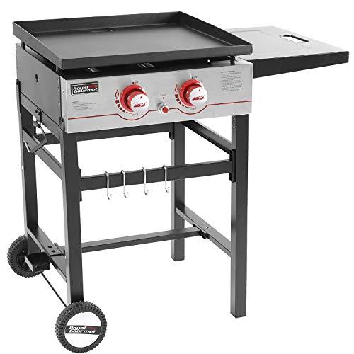 Royal Gourmet Flat Top Grill 2 Burner Outdoor Propane Gas Griddle Comal Para Tacos, Pupusas, Stove Top Grill, GB2000, Black - CookCave