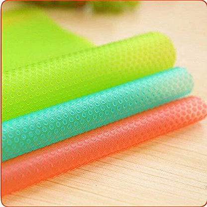 Aiosscd 7 PCS Shelf Mats Antifouling Refrigerator Liners Washable Refrigerator Pads Fridge Mats Drawer Placemats Home Kitchen Gadgets Accessories Organization for Top Freezer(2green+2pink+3blue) - CookCave
