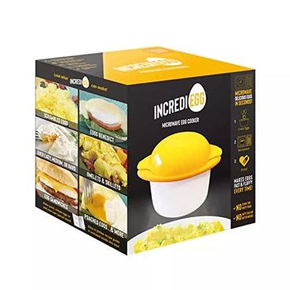 Microwave Egg Cooker Poacher Scramble Omelet Eggwich Maker with Silicone Handles Yolk Separator and Shell Cracker - CookCave