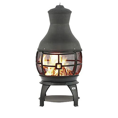 BALI OUTDOORS Fire Pit Round FirePits Outdoor Wood Burning Chimenea Outdoor Fireplace - CookCave