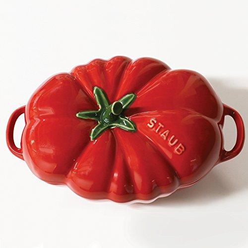 STAUB Ceramics Dutch Oven 16-oz Petite Tomato Cocotte, Cherry - CookCave