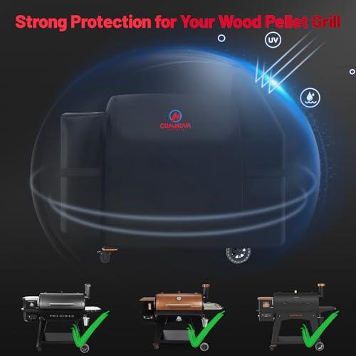 Comnova Grill Cover for Pit Boss Austin XL - 600D Wood Pellet Smoker Cover for Pitboss 1000 Series, Premium Pellet Cover for Pit Boss Austin XL 1000, Rancher XL 1000, 1100 Pro, 1150, and Z Grill 1000 - CookCave