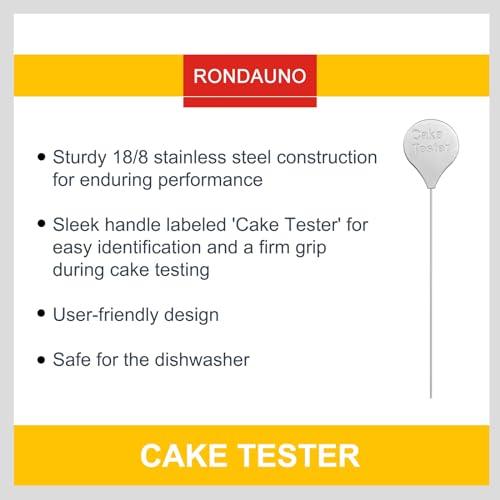 Cake Tester, 2 Packs Cake Testers for Baking and Cakes Testing Stick Doneness Endurance CakeTester Skewer 7.9 in Stainless Steel Rondauno - CookCave