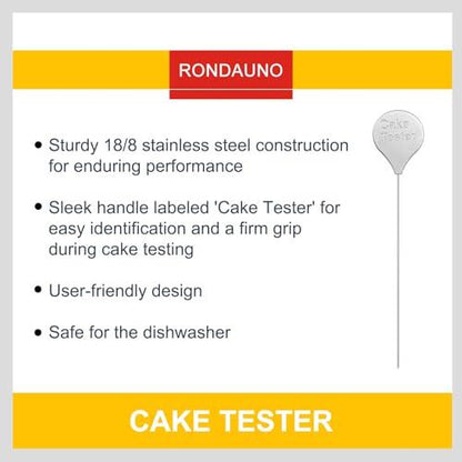 Cake Tester, 2 Packs Cake Testers for Baking and Cakes Testing Stick Doneness Endurance CakeTester Skewer 7.9 in Stainless Steel Rondauno - CookCave