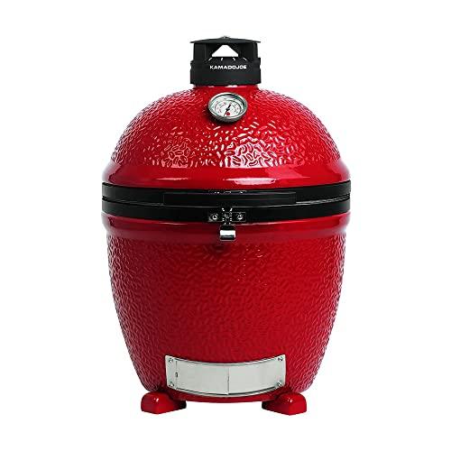 Kamado Joe KJ23NRHC Classic Joe II Stand Alone 18 inch Charcoal Grill, Blaze Red - CookCave