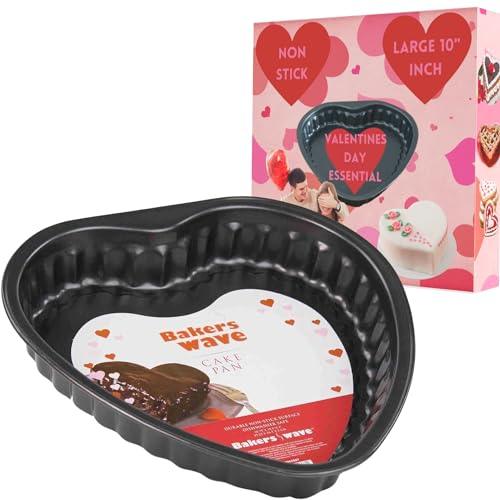 JOEY'Z Non-Stick Heart Shaped Cake Pan Baking Pan - Large 10 Inch - Valentines Day Gifts - Heart Shaped Cake Pans/Heart Cake Pan - CookCave