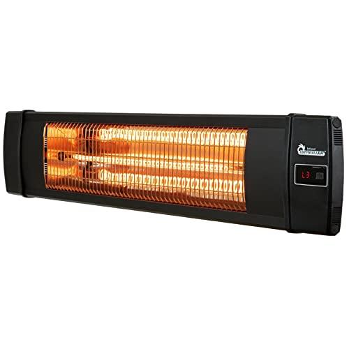 Dr Infrared Heater DR-238 Carbon Infrared Outdoor Heater for Restaurant, Patio, Backyard, Garage, and Decks, Standard, Black - CookCave